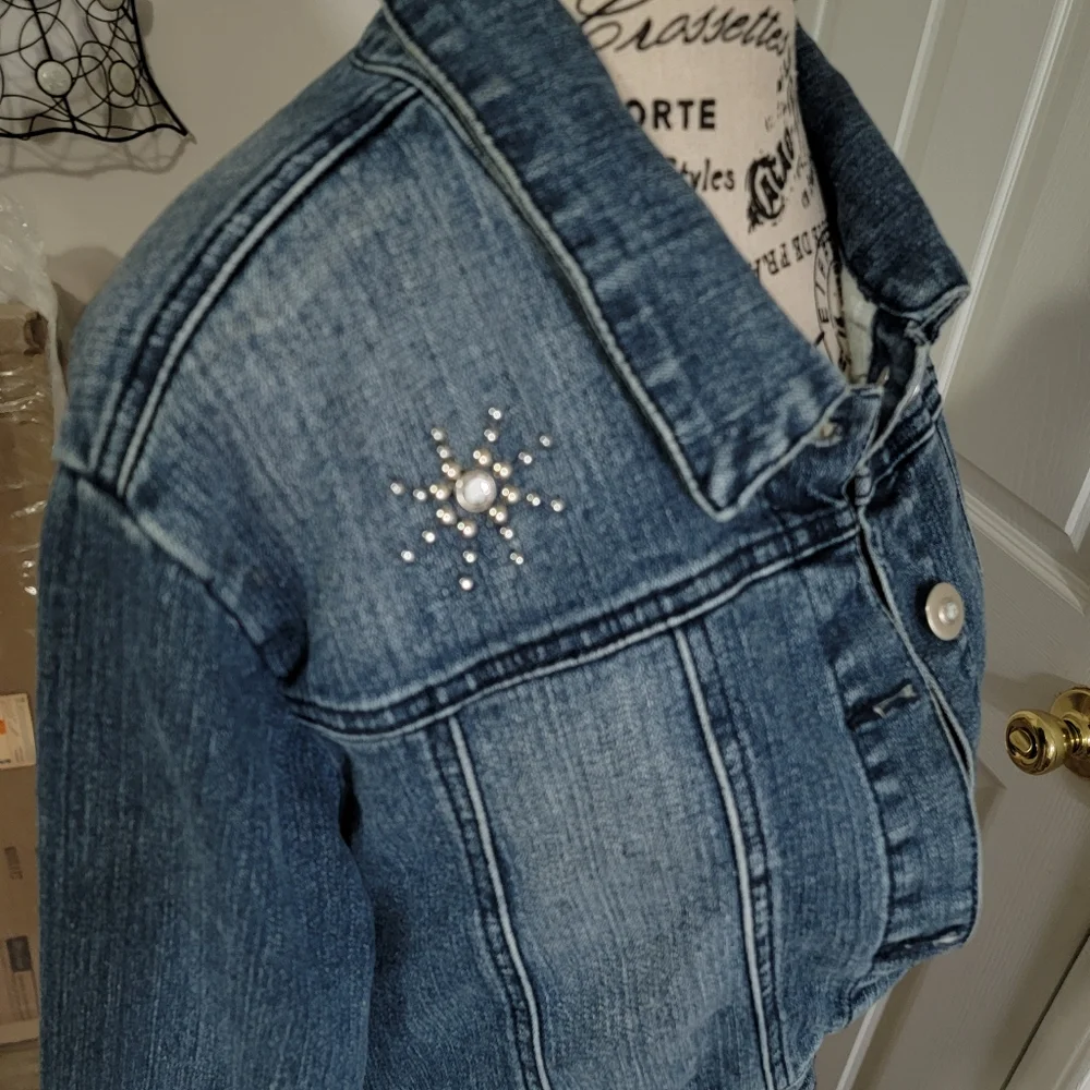 AMERICAN BLUES WOMENS JEAN SHORT CROPED JACKET SIZE XL - Picture 3 of 9